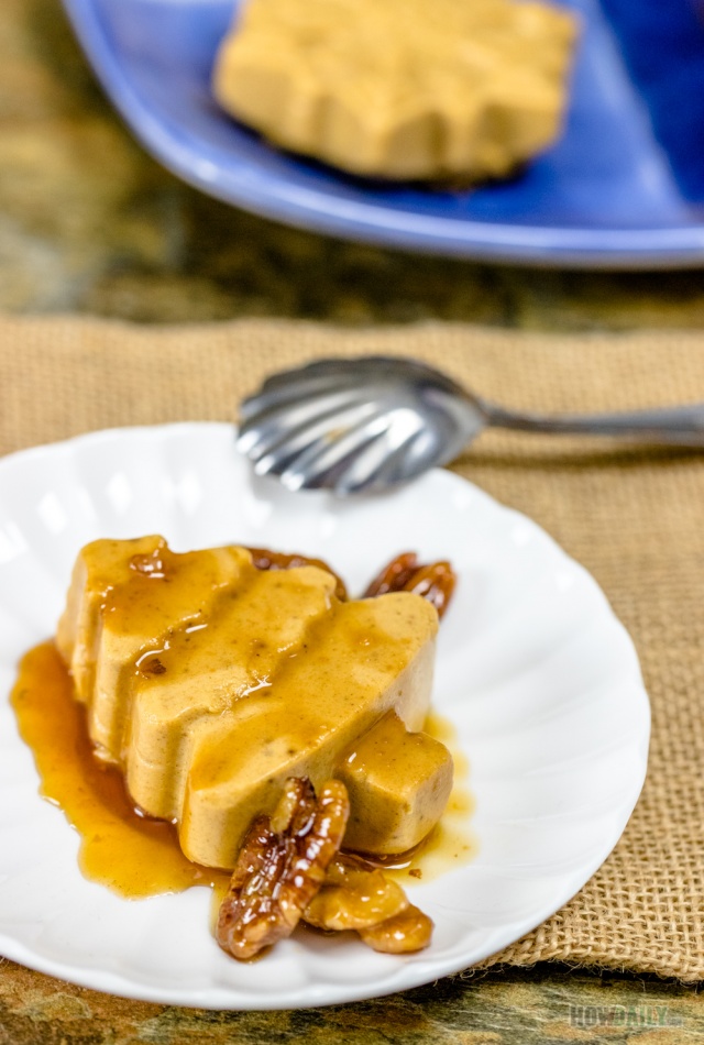 Pumpkin Panna Cotta with Christmas Tree Shape