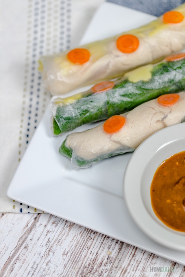 Chicken rolls with Mango and spinach