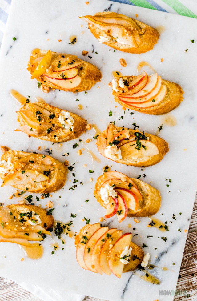Bruschetta with Apple and Pear