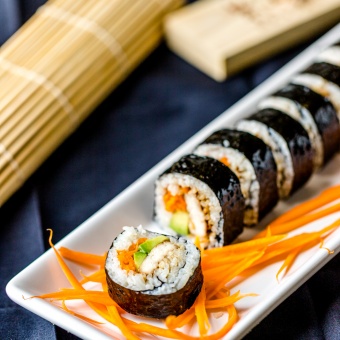 Marinade Tofu Sushi Roll (Vegetarian-compatible Recipe)