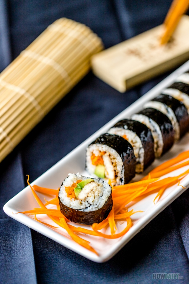 Marinade Tofu Sushi Roll