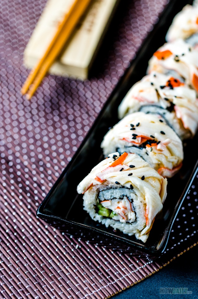 Snow Sushi Roll with imitation crab 