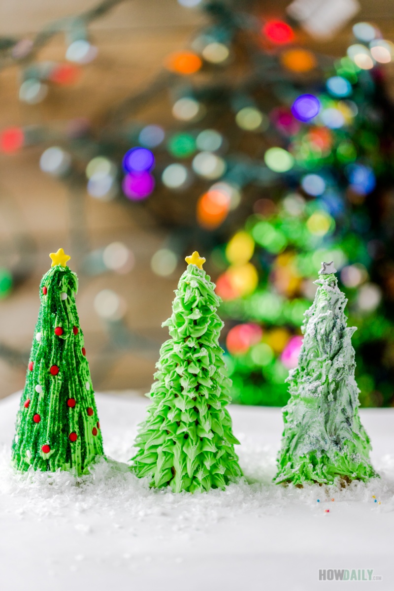Easy Christmas Trees with Waffle Cones & Royal Icing Recipe