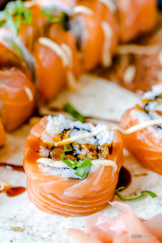 Salmon All Around Sushi roll