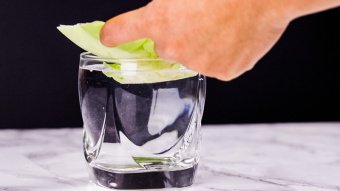 Placing cabbage stems in water